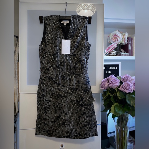 IRO Corie Metallic Fil Coupe Dress - Picture 2 of 9